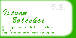 istvan bolcskei business card